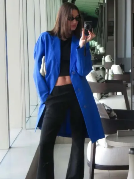 Statement Blue Trench Coat